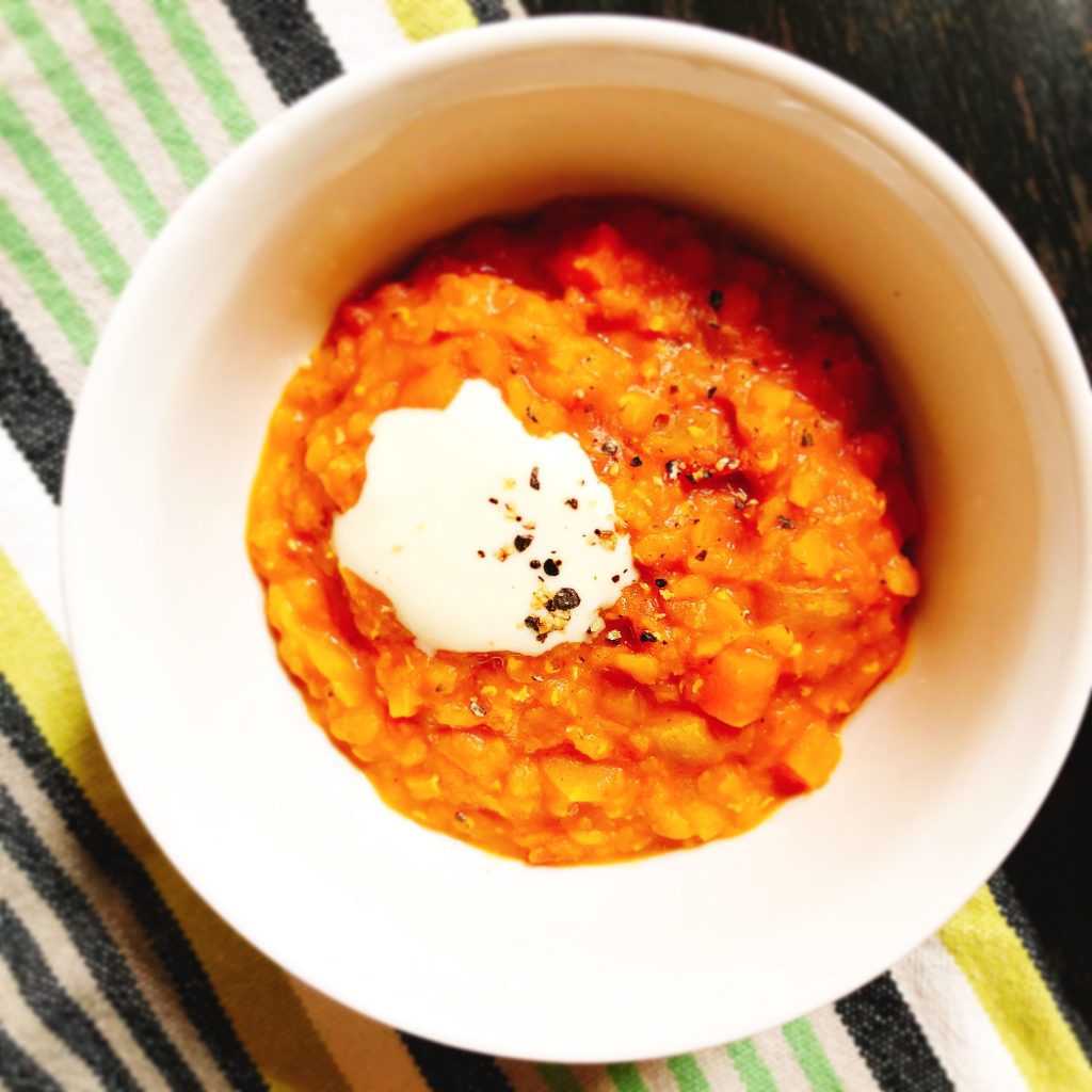 red lentils with turmeric