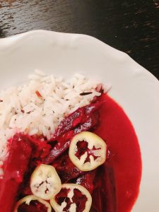 beetroot and coconut curry